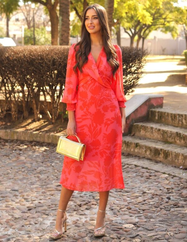 Feversave Vestido Cali Coral  Vestidos
