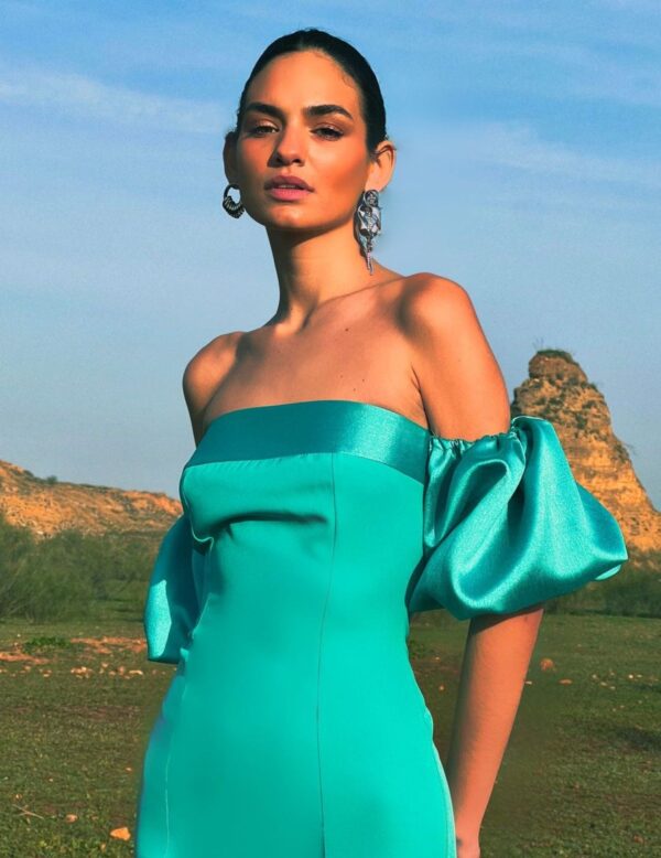 Feversave Vestido Chicago Turquesa  Vestidos - Imagen 2