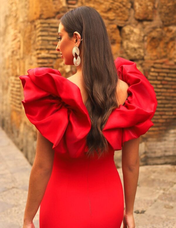 Feversave Vestido Veracruz Rojo  Vestidos - Imagen 8