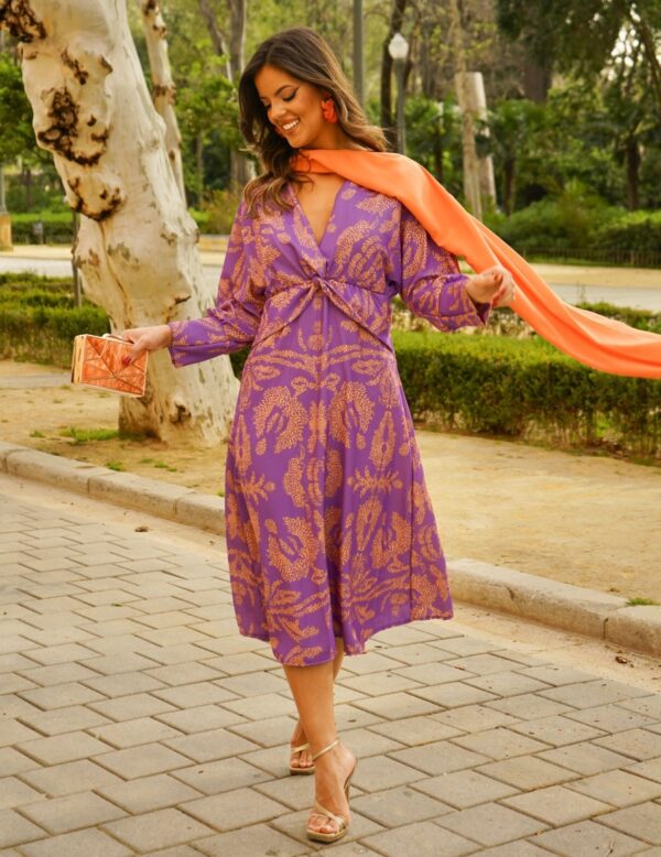 Feversave Vestido Dalia Morado  Vestidos - Imagen 2